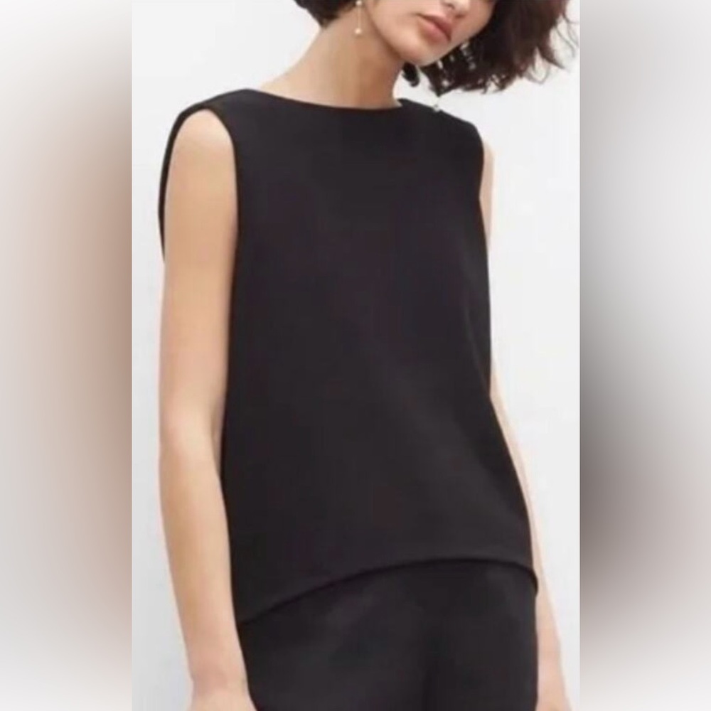 Club Monaco Classic Black Sleeveless Top